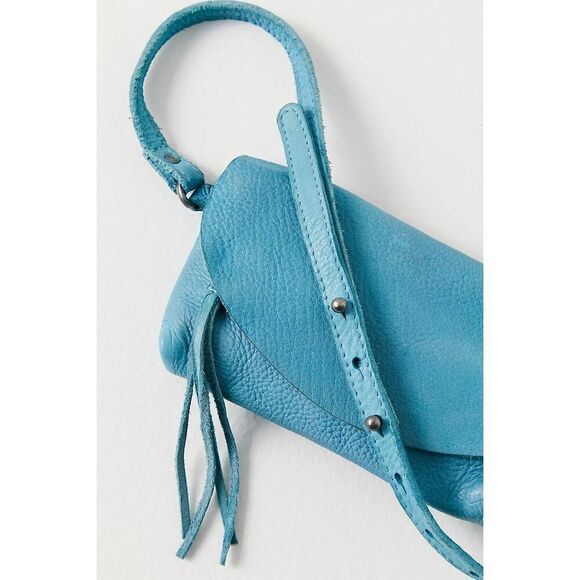New Free  People leather  blue We The Free Rider Crossbody Bag - Picture 5 of 13